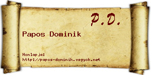 Papos Dominik névjegykártya